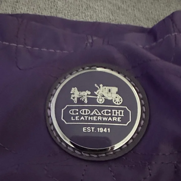 Coach Purple Women's Tote Bag - Picture 2 of 3